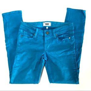 {PAIGE} Blue Skyline Ankle Peg Jeans